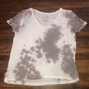 Gray and white tye dye soft and sexy tee from AE